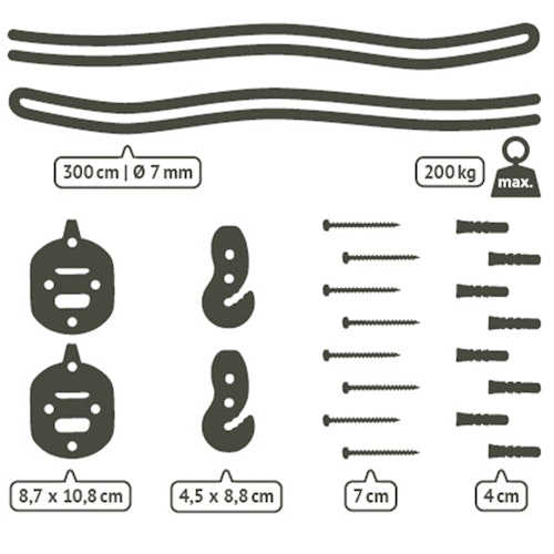 2er Set Universal Rope für alles und überall flexibel