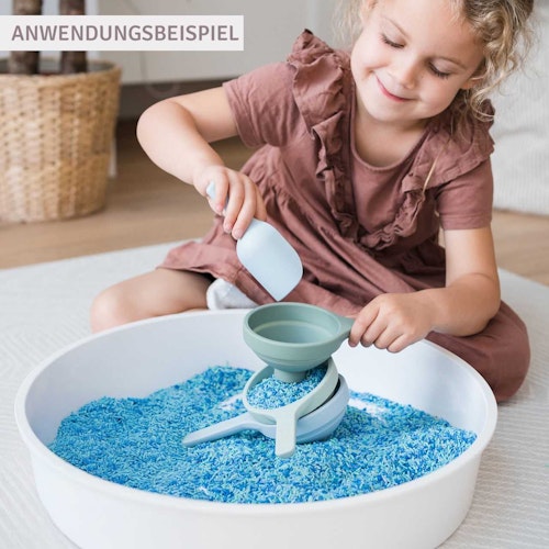 Sensorikspielzeug Trichter Set koralle gelb