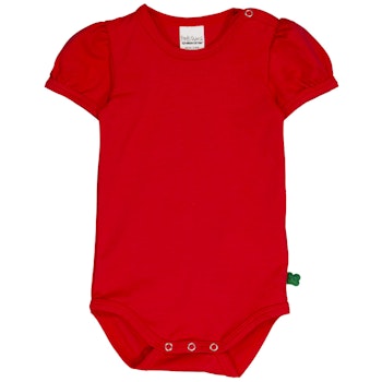 Basic Body kurzarm Puffärmel rot