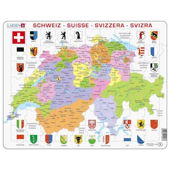 Lernpuzzle Schweiz Karte für Kinder ab 6 Jahre