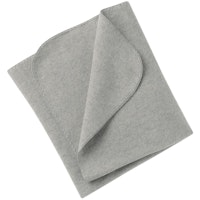 Wolle Babydecke engel natur grau