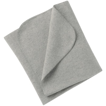 Wolle Babydecke engel natur grau