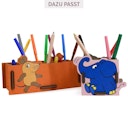 Vorschaubild Stiftehalter Die Maus – Holz Stiftebox Elefant mit Stecksystem