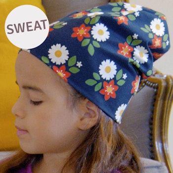 Sweat Beanie Regenbogen rosa