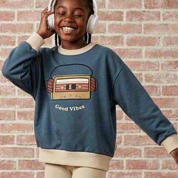 Sweatshirt Kassette blau