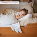 Vorschaubild XL Kuscheltier & Wärmekissen Gans Dinkelspelz grau 90 cm