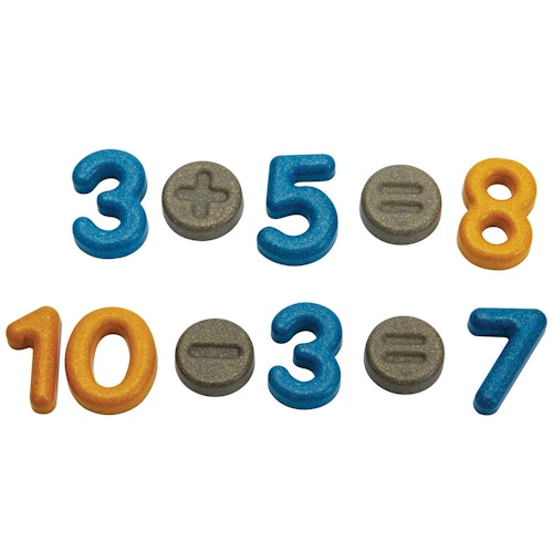 Zahlen und Symbole aus Holz ab 2 Jahren