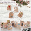 Vorschaubild Adventskalender Tüten (17,5x10cm), Kordel & Zahlensticker