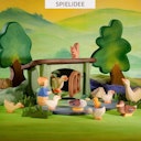 Vorschaubild Gans pickend Holzfigur 3,5 cm hoch