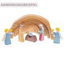 Vorschaubild Holzkrippe aus Massivholz zum Spiel u. Dekorieren 40 x 21 cm
