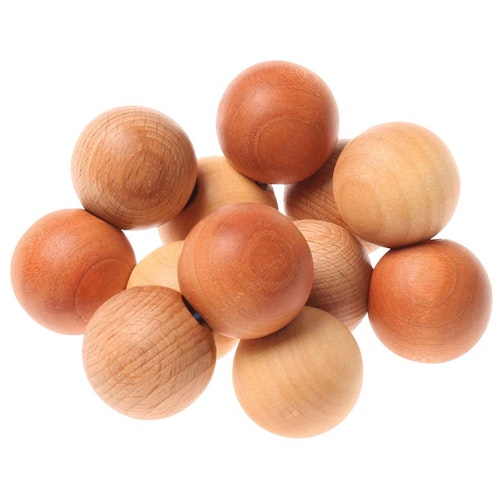 Holz Babyspielzeug Kugelgreifling natur