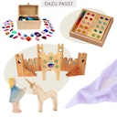 Vorschaubild Spieltuch Seide violet klein 53 x 53 cm