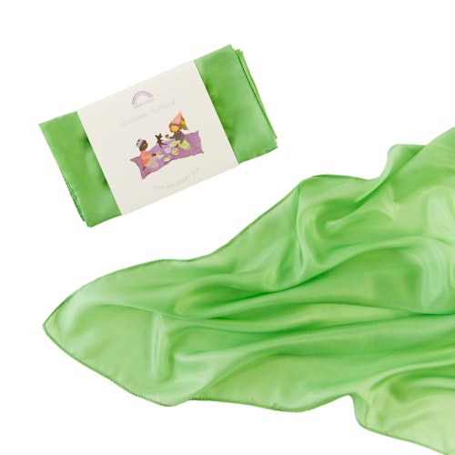 Spieltuch Seide Grasgrün mittel 89 x 89 cm