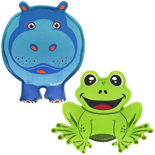 2er Set Tauchtiere aus Neopren Frosch und Nilpferd