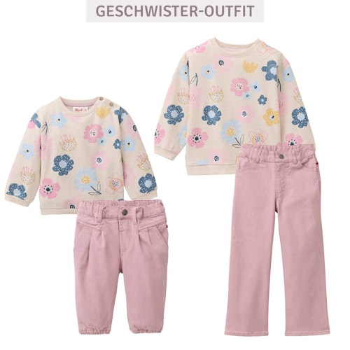 Weiches Sweatshirt große Blumen