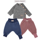 Vorschaubild Babypullover Wollplüsch mit seitlichen Knöpfen