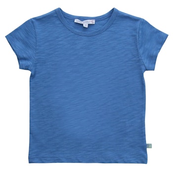 Kurzarm Shirt uni meliert Blue