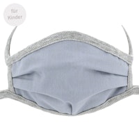Kinder Mundbedeckung 4-8 J. - Wiederverwendbare Maske grau