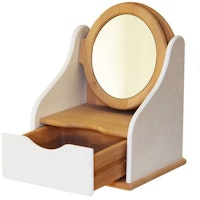 Drewart Schminkspiegel aus Holz in weiß