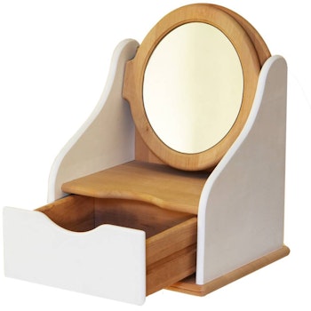 Drewart Schminkspiegel aus Holz in weiß