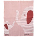 Vorschaubild Dicke Babydecke Krabbeldecke Bio rosa Elefanten 90 x 105 cm
