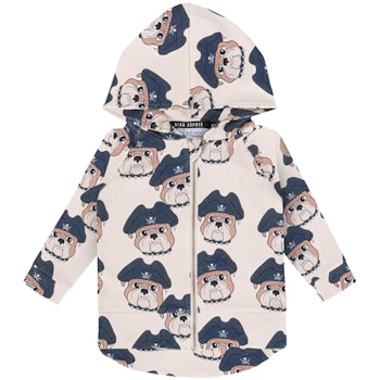 Kapuzen Jacke Piraten Hund beige