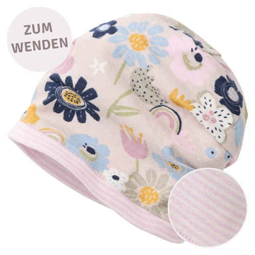 Wende-Beanie Wintervögel
