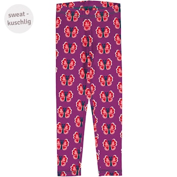 Sweat Leggings Schmetterling violett