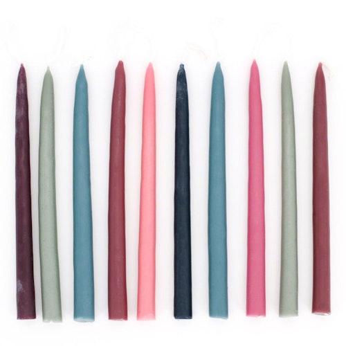 Maya Licht –Palmölfreie Kerzen 14cm 10er Set pastell