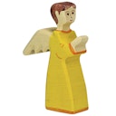 Vorschaubild Holztiger Engel gelb Holzfigur