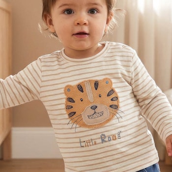 Softes Langarmshirt Löwe geringelt