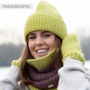 Vorschaubild Damen Alpaka-Woll Mütze beige