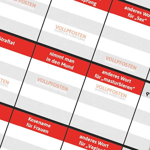 Stadt Land Vollpfosten- Rotlicht Edition A4 ab 16