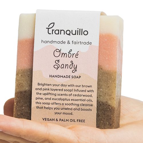Duftseife OMBRE SANDY mit Holz und Eukalyptus 100 g