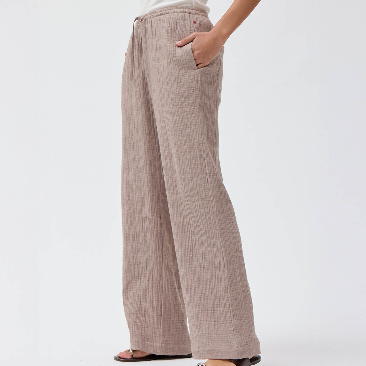 Musselin Hose Damen beige