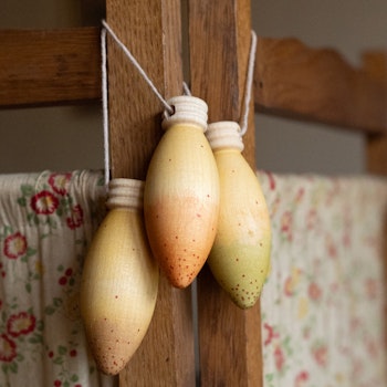 Holz Ornamente Weihnachtsbaumschmuck Glow Lamps