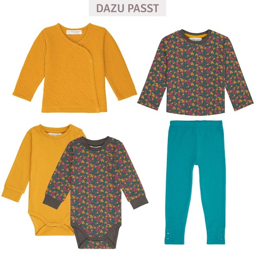 Robustes Langarmshirt Blumen Druck