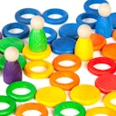 Vorschaubild Nins®, Rings & Coins bunt – 60 tlg. Set ab 18 Monaten