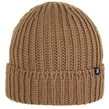 Erwachsenen und Jungend onesize Umschlag Beanie Wolle beige