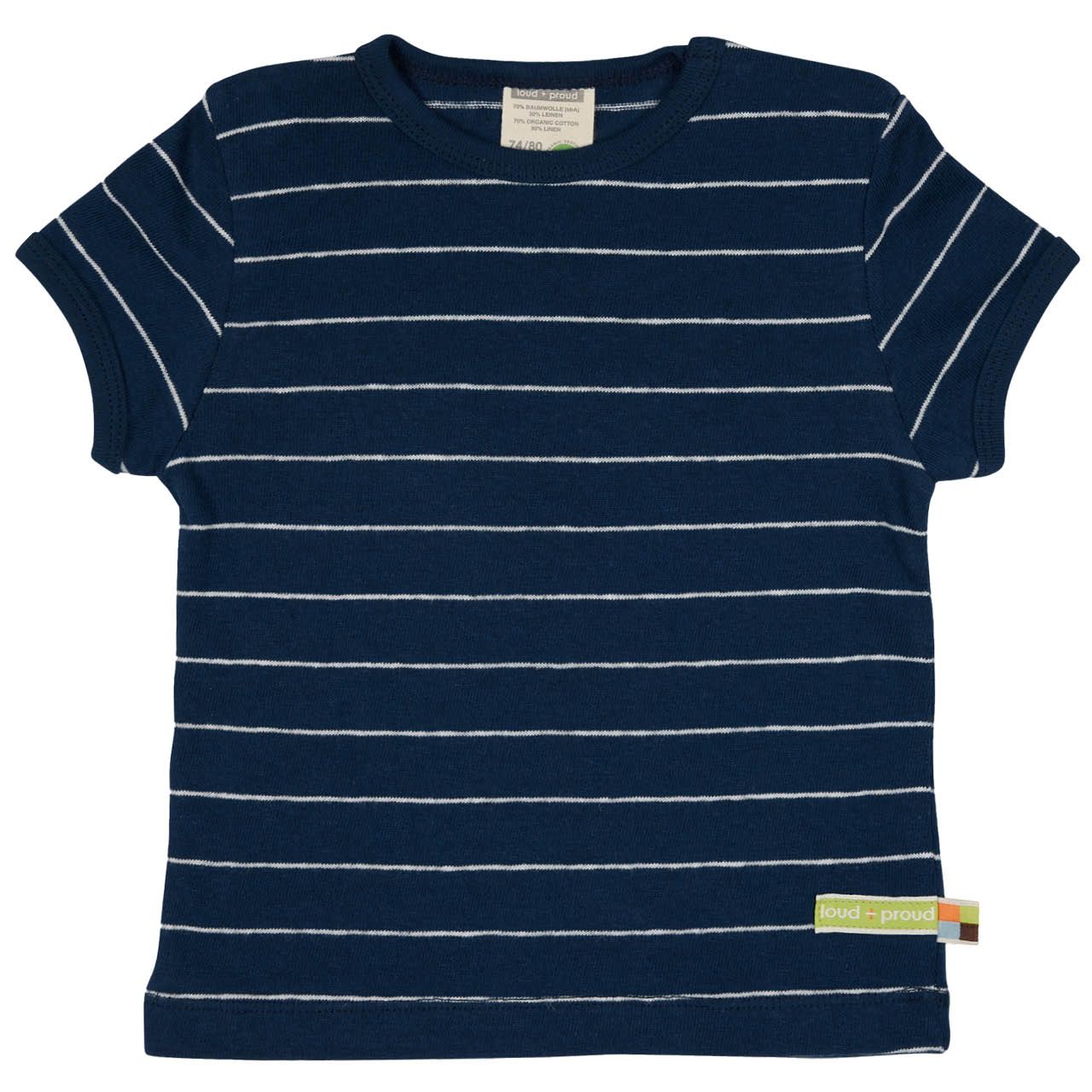 T-Shirt Loud + Proud Leinen kurzarm Bio-Baumwolle Motiv