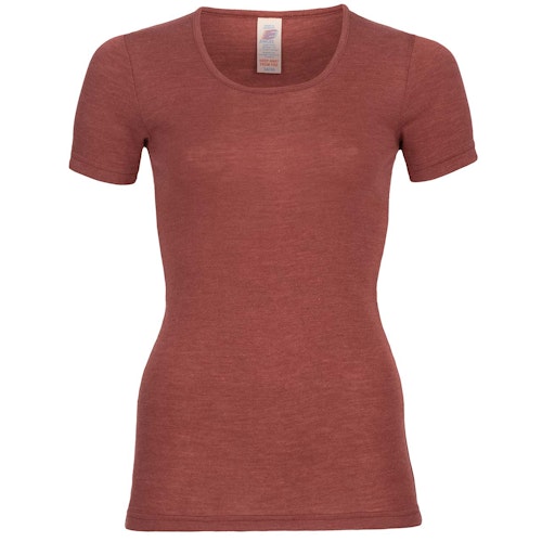 Damen Wolle Seide kurzarm Shirt