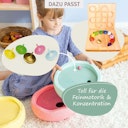 Vorschaubild 5 bunte Holzkreisel pastell 3,5 cm