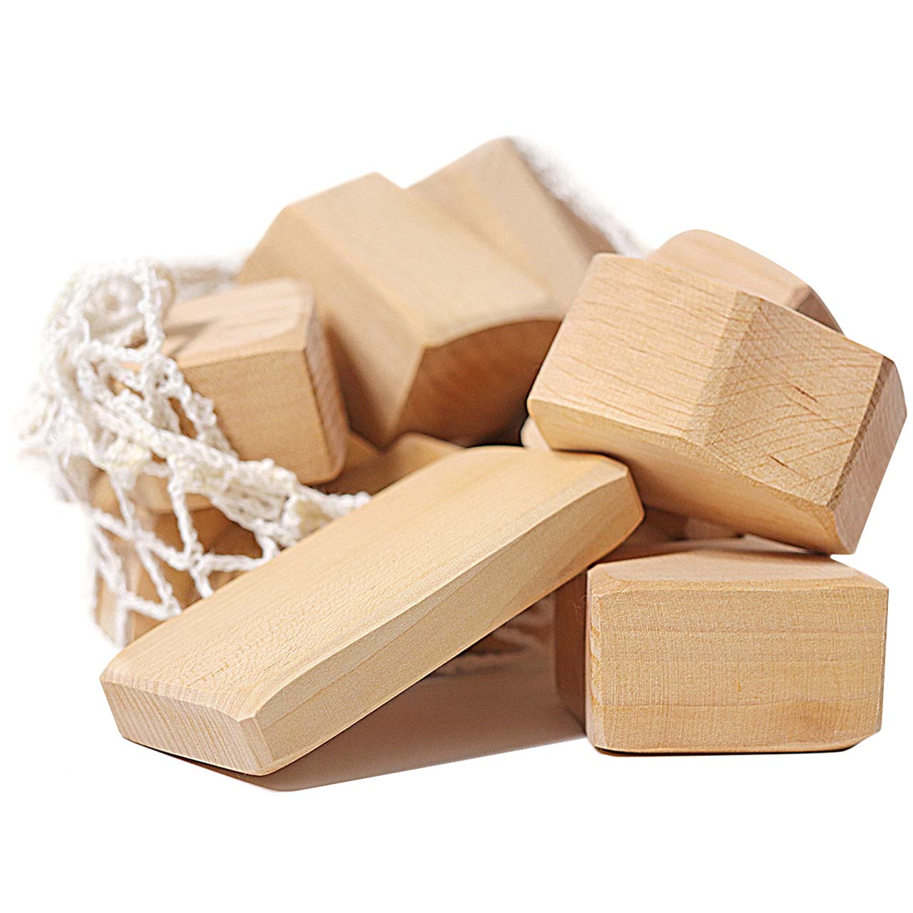 13 Natur Holz Bauklötze - naturbelassen