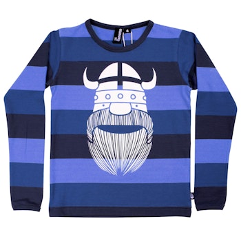 Weiches Shirt Langarm Wikinger blau