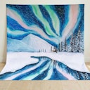 Vorschaubild Spieltuch Bio-Baumwolle Polarlichter 100 x 100 cm