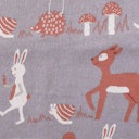 Vorschaubild Kuscheldecke Baumwolle Waldtier-Parade rostrosa 80 x 100 cm
