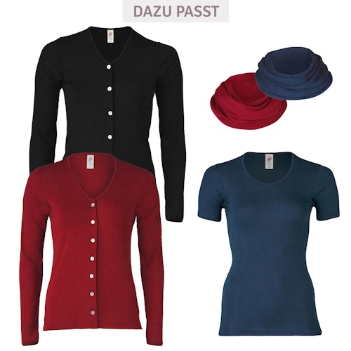 Damen Wolle Seide kurzarm Shirt