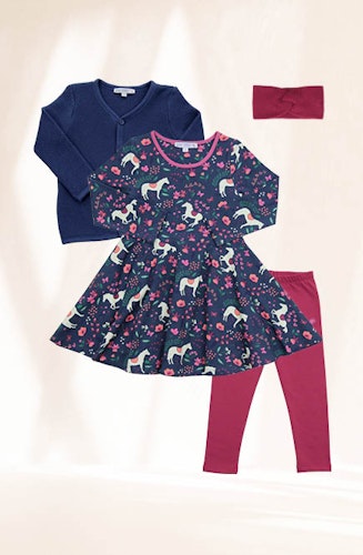 Flatterkleid langarm Pferde