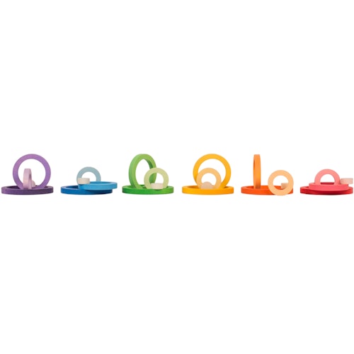 Nest rings – 24 bunte Holz-Ringe ab 3 Jahren