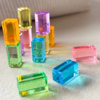 Lichtbauquader Pastell 12 Teile 2,5x5 cm